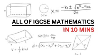 ALL of IGCSE Mathematics in 10 minutes summary [upl. by Akili637]