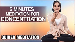 5 Minutes Meditation Can Improve Your Concentration  Guided Meditation for Beginners by Vibha [upl. by Amal529]