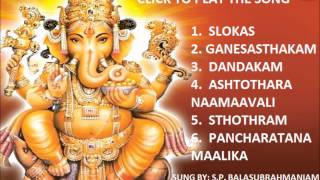 Sri Ganesh Pancharatna Maalika By SP Balasubrahmaniam I Full Audio Song Juke Box [upl. by Adnil]