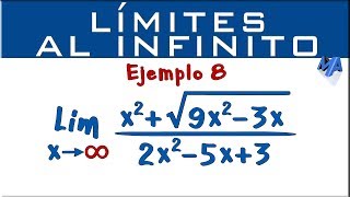 Limites al infinito  Ejemplo 8 [upl. by Howlond592]