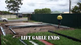 How to build a Dondex Colorbond Double Gable Carport Kit 6x6x24 [upl. by Shell]