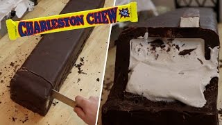 GIANT Charleston Chew Candy Bar How to make a 25lb candy [upl. by Adnilre]