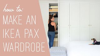 Making An Ikea Pax Wardrobe Look BuiltIn TIMELAPSE [upl. by Adams]