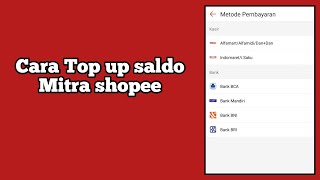 Cara mengisi saldo Mitra shopee  cara top up saldo Mitra shopee [upl. by Thurlough]