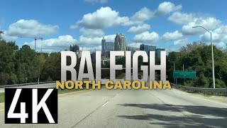 Driving in Raleigh North Carolina 4K Street Tour  Downtown amp North Hills  Best Cities to Move To [upl. by Bander]