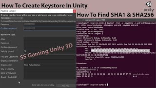 How to get Signing Certificate Fingerprint SHA1 amp SHA256 in Unity [upl. by Mastat]