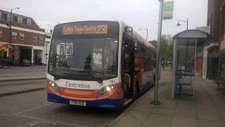 Full Route  Centrebus Service 231  Dunstable to Luton [upl. by Warfold]