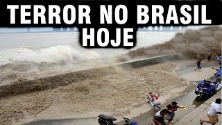 TERROR NO BRASIL HOJE ONDAS GIGANTES NO RIO DE JANEIRO  ENCHENTE EM SANTA CATARINA HOJE [upl. by Hynda]