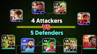 4 Attackers Vs 5 Defenders 😱 Which Best Quick Counter Formation 🥵🔥  Efootball 2024 Full Gameplay [upl. by Edy]