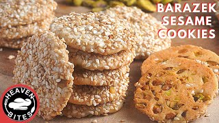 You will never stop eating these Barazek Sesame Cookies middle eastern style Eid cookies recipes [upl. by Parsons]