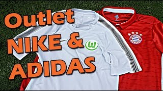 CAMISETAS de FÚTBOL en OUTLETS NIKE amp ADIDAS [upl. by Aehsal]