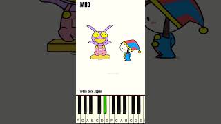 JAX flew into space Trampoline Fail Jax and Pomni pinkorojapan  Piano Tutorial [upl. by Hareenum853]