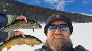 Ice Fishing Huntington Reservoir Splake Fest [upl. by Nerraw163]