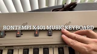 BONTEMPI x401 Music Keyboard  49 Key Piano  Retro Italy Vintage 1980’s [upl. by Ashbaugh]