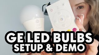 GE LED Color Changing LED Light Bulbs Remote Demo Review amp Setup [upl. by Hallsy]