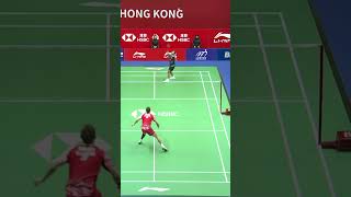 Amazing save from Viktor Axelsen shorts badminton BWF [upl. by Eitnom959]