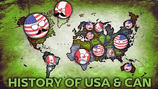 CountryBalls History of USA and CANADA [upl. by Namyl]