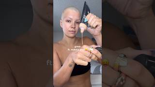 it’s the patting on my head for me lmao grwm asmr alopecia baldisbeautiful [upl. by Isidro]