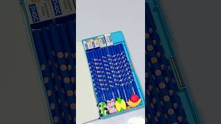 Doms pencil collection filling in big pencil box DOMSIndiaofficial pencilbox filling [upl. by Namyh]