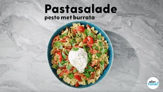 Pasta pesto salade met burrata maken  5 ingrediënten  Allerhande [upl. by Ackerley]