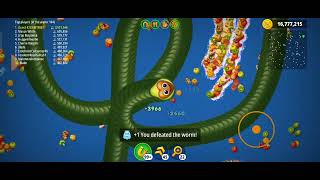 Worms Zone Best Tiny Avocado snake  Worms Zoneio Millions Score games slithersnakegame [upl. by Welbie]