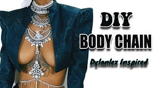 DIY Dylanlex Inspired Necklace  Body Chain Jewelry [upl. by Esiole]