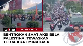 Tetua Adat Minahasa Tewas dalam Bentrok Aksi Bela Palestina di Manado  tvOne Minute [upl. by Dieball]