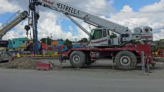 Avanzando a mil trabajos Monorriel de Santiago debajo del puente de la 27 de febrero [upl. by Accebber479]