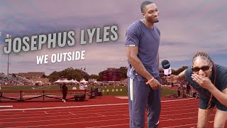 Josephus Lyles opens his 2024 season and shares one of his weaknesses 🤣 [upl. by Jarret176]