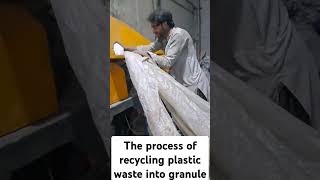 Recycling process plastic waste shoppingbag into granules plastic shoppingbag granules recycling [upl. by Nivert]