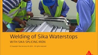 Welding of Sika Waterstops with Sika Splicing Iron [upl. by Nuahsyd]