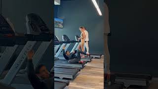 Worst treadmill accident in front of his crush 🤯 comedy fail workout mrsus patrox training [upl. by Josselyn]