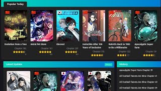 World 5 best website to read manhwa manhua and manga free with no ads [upl. by Etteve256]