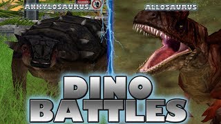 DINO BATTLES  Ankylosaurus vs Allosaurus [upl. by Pain818]