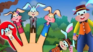 Rabbit Bunny Finger Family  Nursery Rhymes For Children [upl. by Ejroj537]