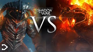 TARGOROTH VS DURINS BANE  Shadow Of War Versus [upl. by Tirrag]