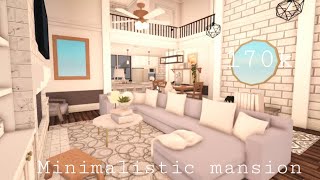 Roblox Bloxburg  Minimalistic Mansion 170k  House Build [upl. by Lleynad]