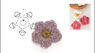 How to crochet the flower in DROPS Extra 01595 [upl. by Preiser]