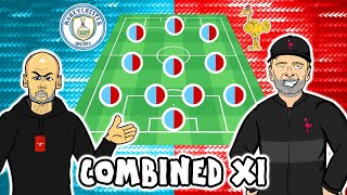 Pep and Klopps COMBINED Man City vs Liverpool XI 442oons [upl. by Siulesoj]