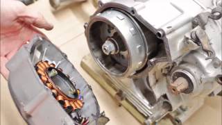 Yamaha YBR XT 125 Flywheel  stator and rotor removal [upl. by Halle]