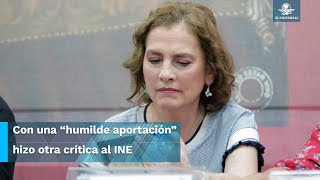 Beatriz Gutiérrez Müller manda mensaje a “diseñadores de cartelitos” del INE [upl. by Gnos]