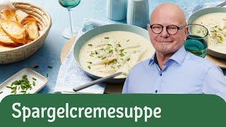 Spargelcremesuppe  REWE Deine Küche [upl. by Baniaz]