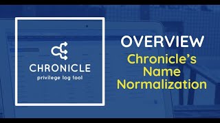 Discover Chronicles Name Normalization [upl. by Fini]