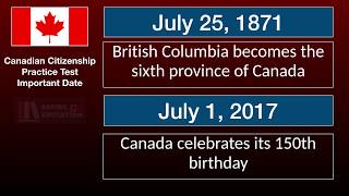 Canadian Citizenship Practice Test  Important Dates  Aspire Education [upl. by Barrada944]