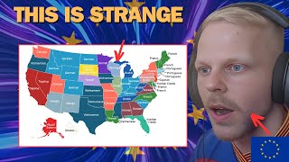 European Reacts To 50 People Show Us Their States Accents [upl. by Yelsehc]