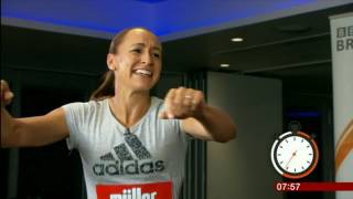 Jessica Ennis Hill Hula Hoop Challenge RIO 2016 Olympics  with subtitles [upl. by Lundquist]