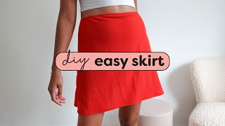 the easiest skirt you will sew ✨ FREE pattern DIY elastic waist skirt [upl. by March]