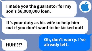 【Apple】My MIL makes me the guarantor for my husbands debt after his company failed so I ran [upl. by Aikehs]