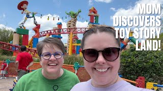 DISNEY WORLD day 2  Eating too much BBQ at HOLLYWOOD STUDIOS Star Wars Toy Story Land amp more [upl. by Anilem]