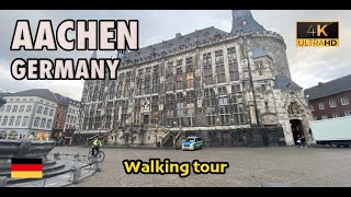 AACHEN Germany 🇩🇪  WALKING Tour 4K  Around AIXLACHAPELLE [upl. by Elinor]